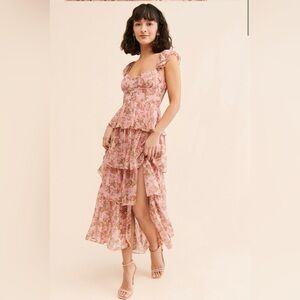 ASTR Flutter Sleeve Midsummer Midi Dress